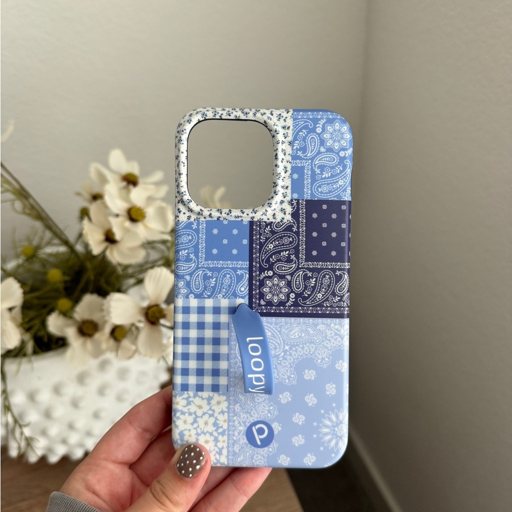 Loopy Case Blue Patchwork Phone Case